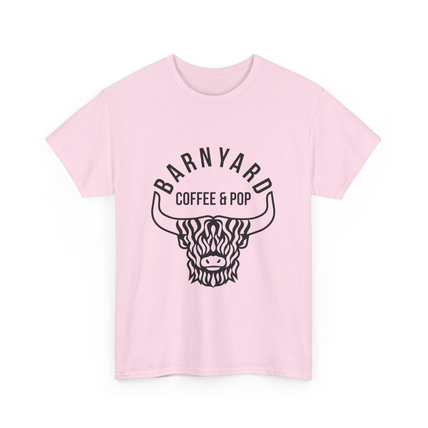 Barnyard Coffee & Pop Unisex Heavy Cotton Tee - Fun & Casual Graphic Tee for Coffee Lovers