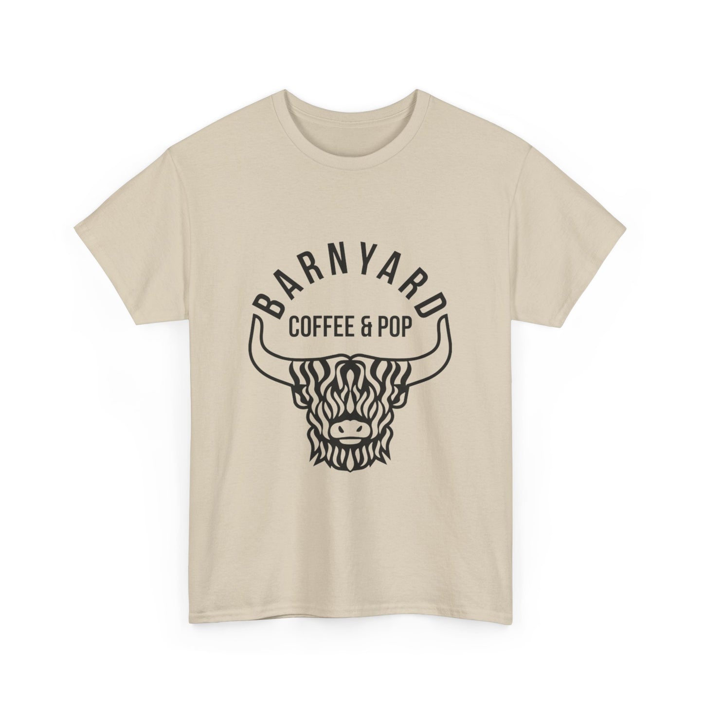 Barnyard Coffee & Pop Unisex Heavy Cotton Tee - Fun & Casual Graphic Tee for Coffee Lovers