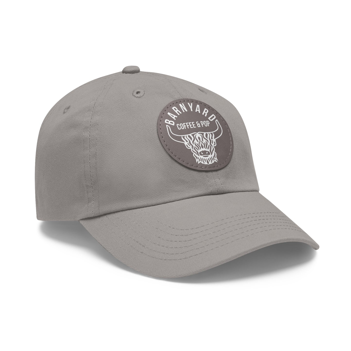 Stylish Dad Hat with Round Leather Patch - Perfect Gift for Coffee Lovers