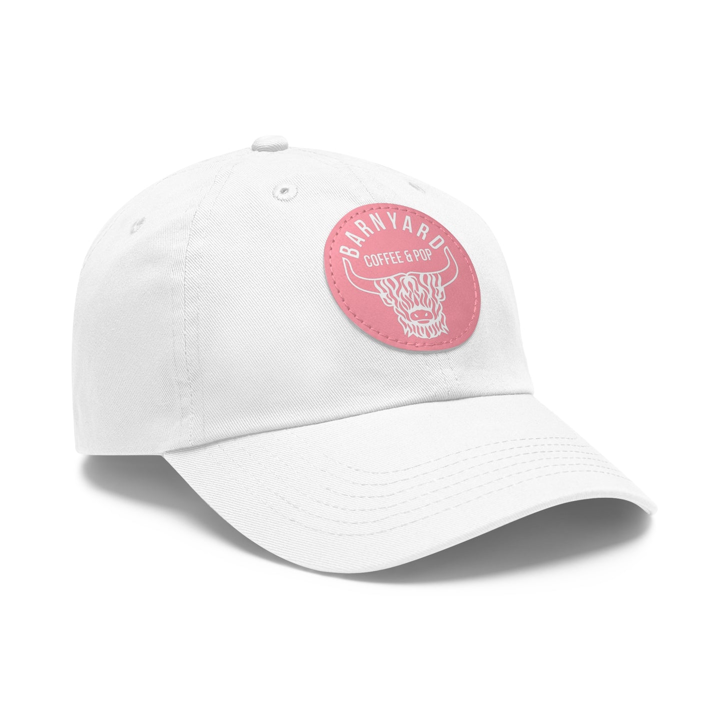 Stylish Dad Hat with Round Leather Patch - Perfect Gift for Coffee Lovers