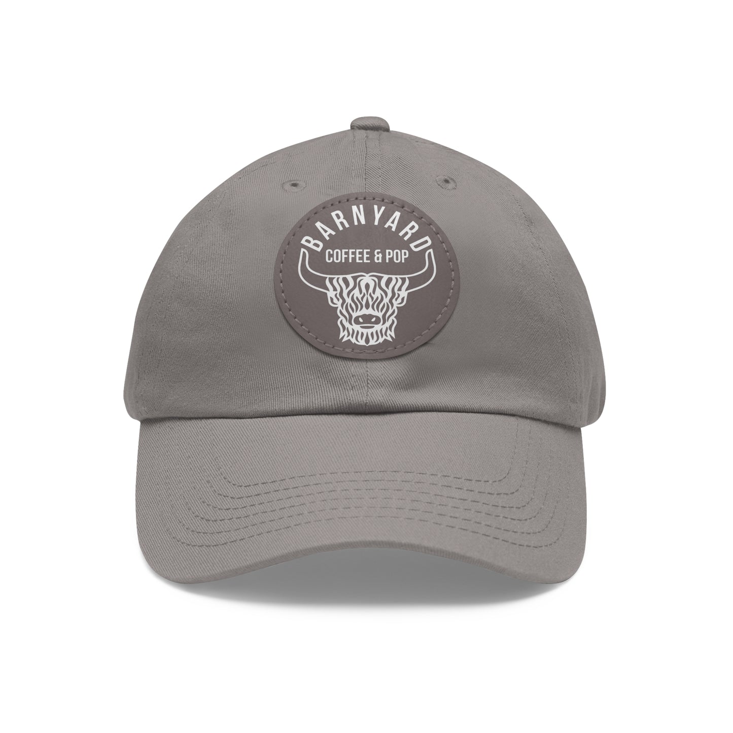 Stylish Dad Hat with Round Leather Patch - Perfect Gift for Coffee Lovers