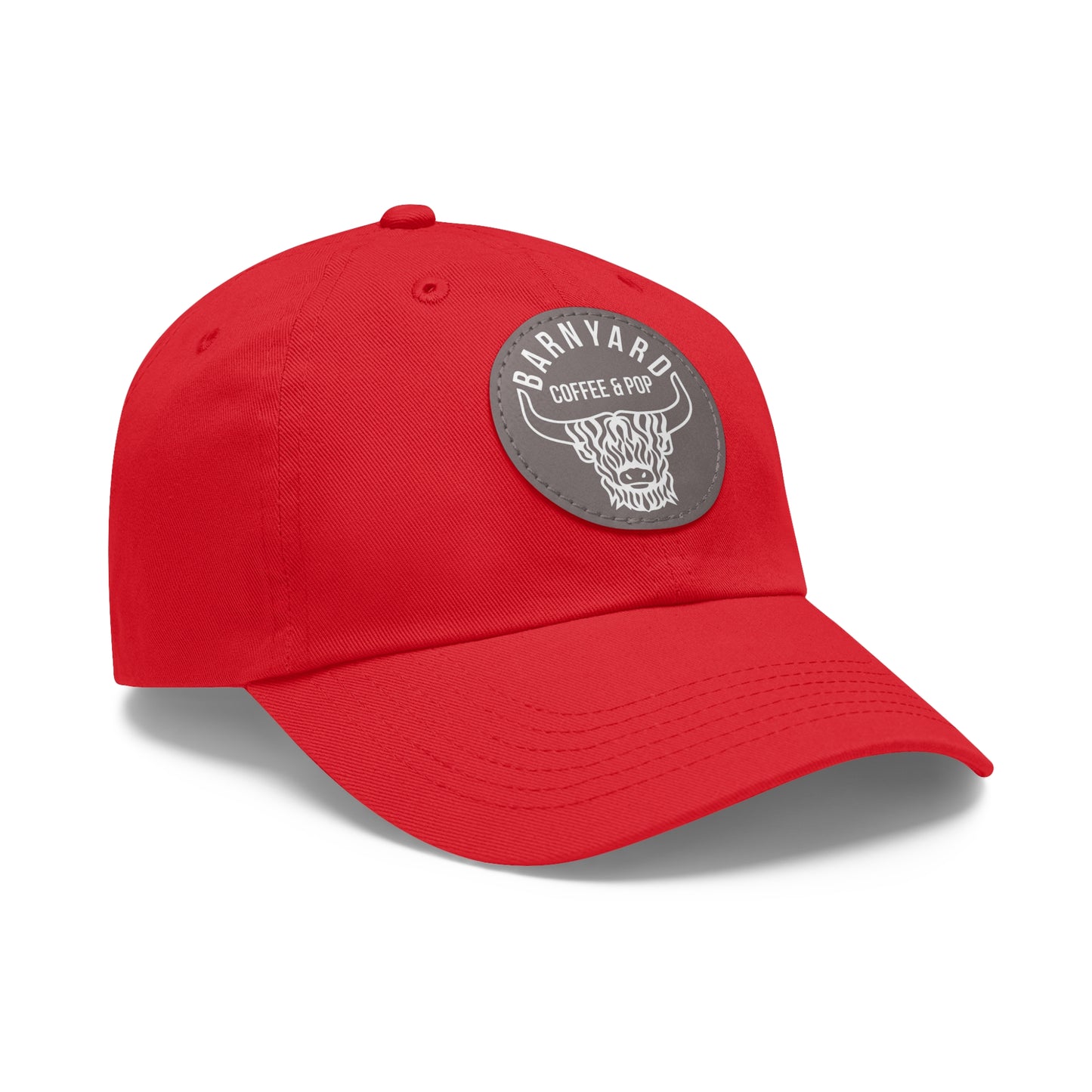 Stylish Dad Hat with Round Leather Patch - Perfect Gift for Coffee Lovers
