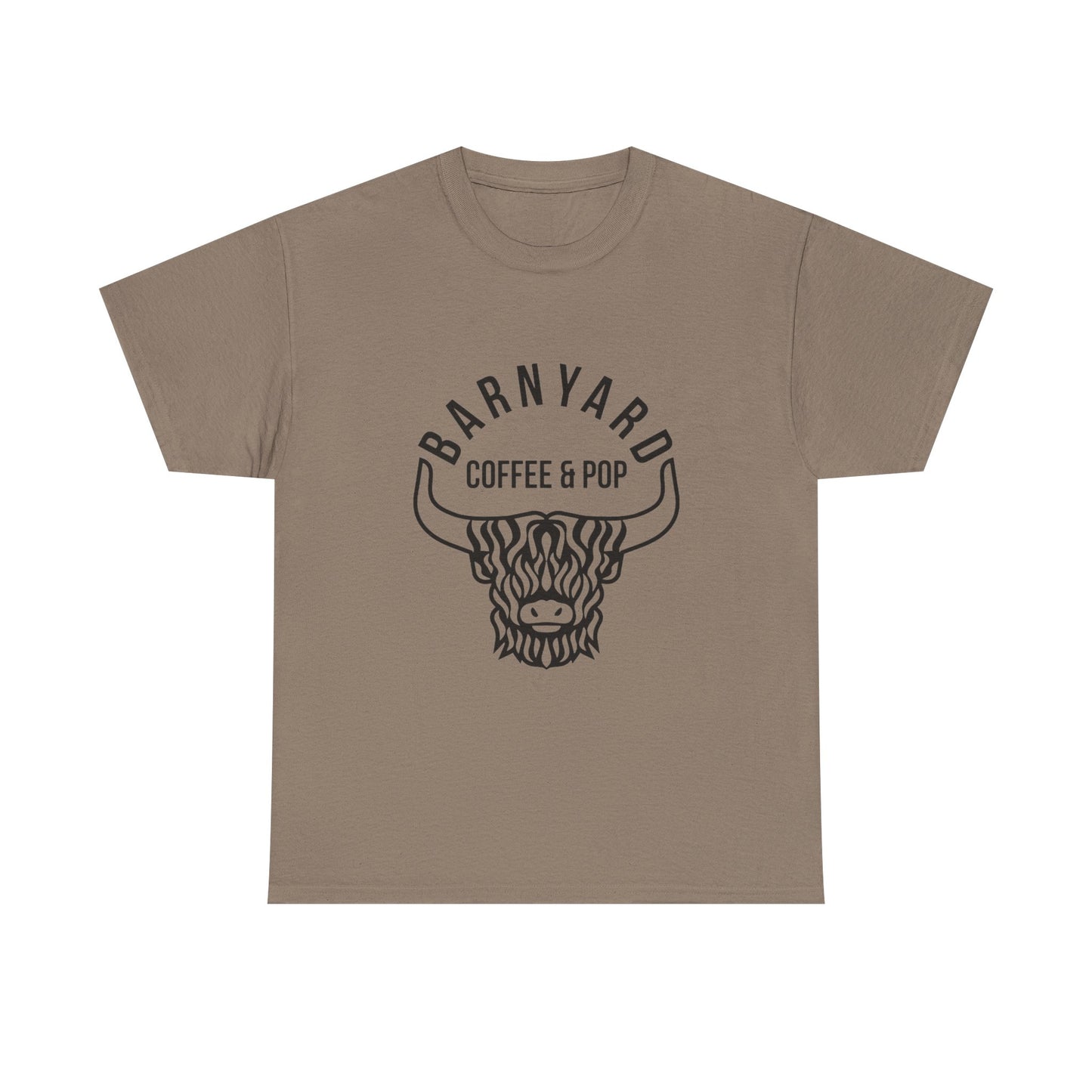 Barnyard Coffee & Pop Unisex Heavy Cotton Tee - Fun & Casual Graphic Tee for Coffee Lovers