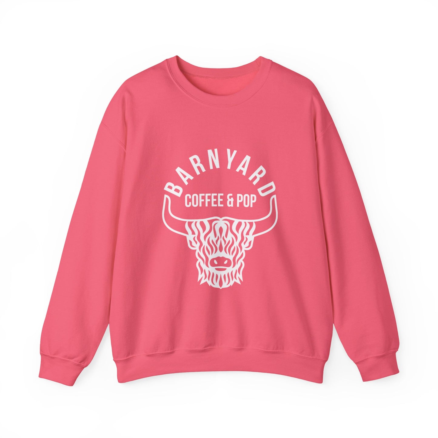 Barnyard Coffee & Pop Crewneck Sweatshirt, Unisex Sweater, Cozy Gift, Farmhouse Style, Casual Wear, Perfect for Fall