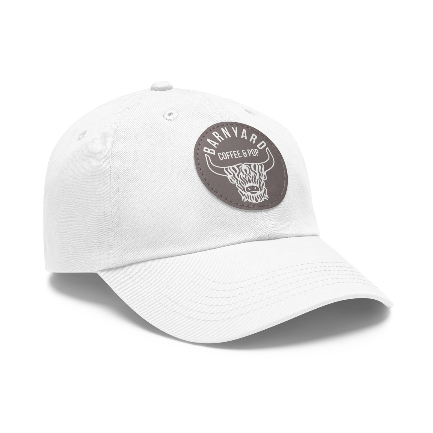 Stylish Dad Hat with Round Leather Patch - Perfect Gift for Coffee Lovers