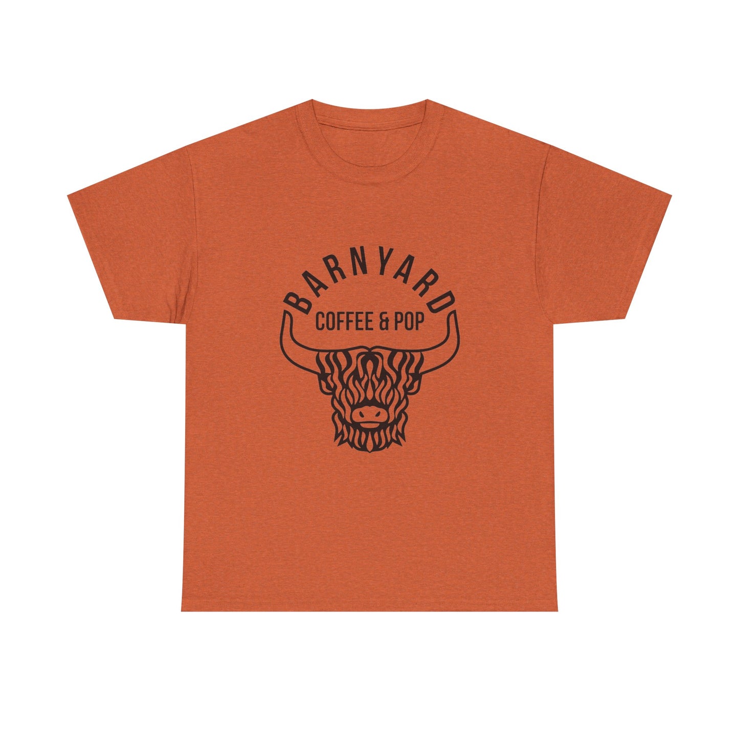 Barnyard Coffee & Pop Unisex Heavy Cotton Tee - Fun & Casual Graphic Tee for Coffee Lovers