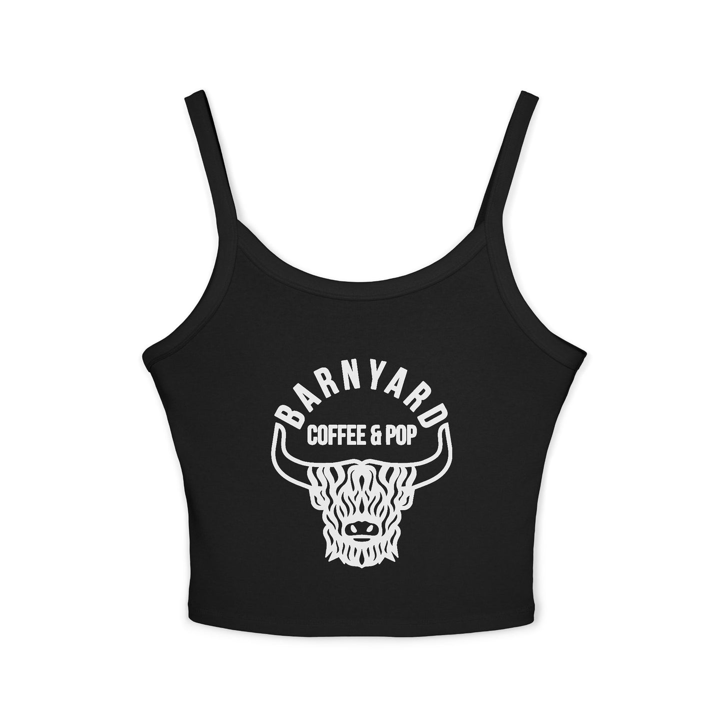 BARNYARD Coffee & Pop Women's Tank Top | Trendy Summer Crop | Perfect for Casual Wear, Festivals, Birthdays, Coffee Lovers, Gift Ideas
