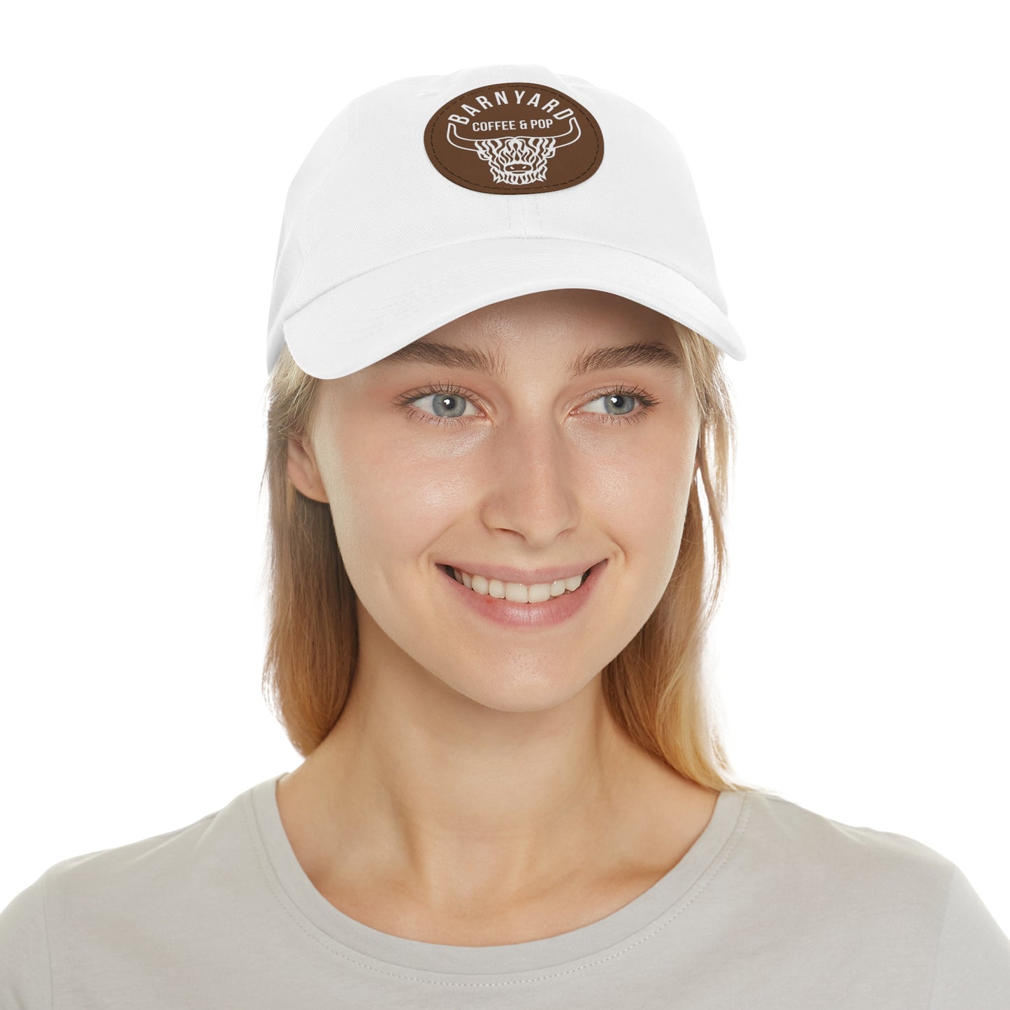 Stylish Dad Hat with Round Leather Patch - Perfect Gift for Coffee Lovers