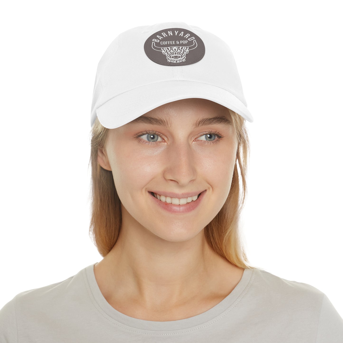 Stylish Dad Hat with Round Leather Patch - Perfect Gift for Coffee Lovers