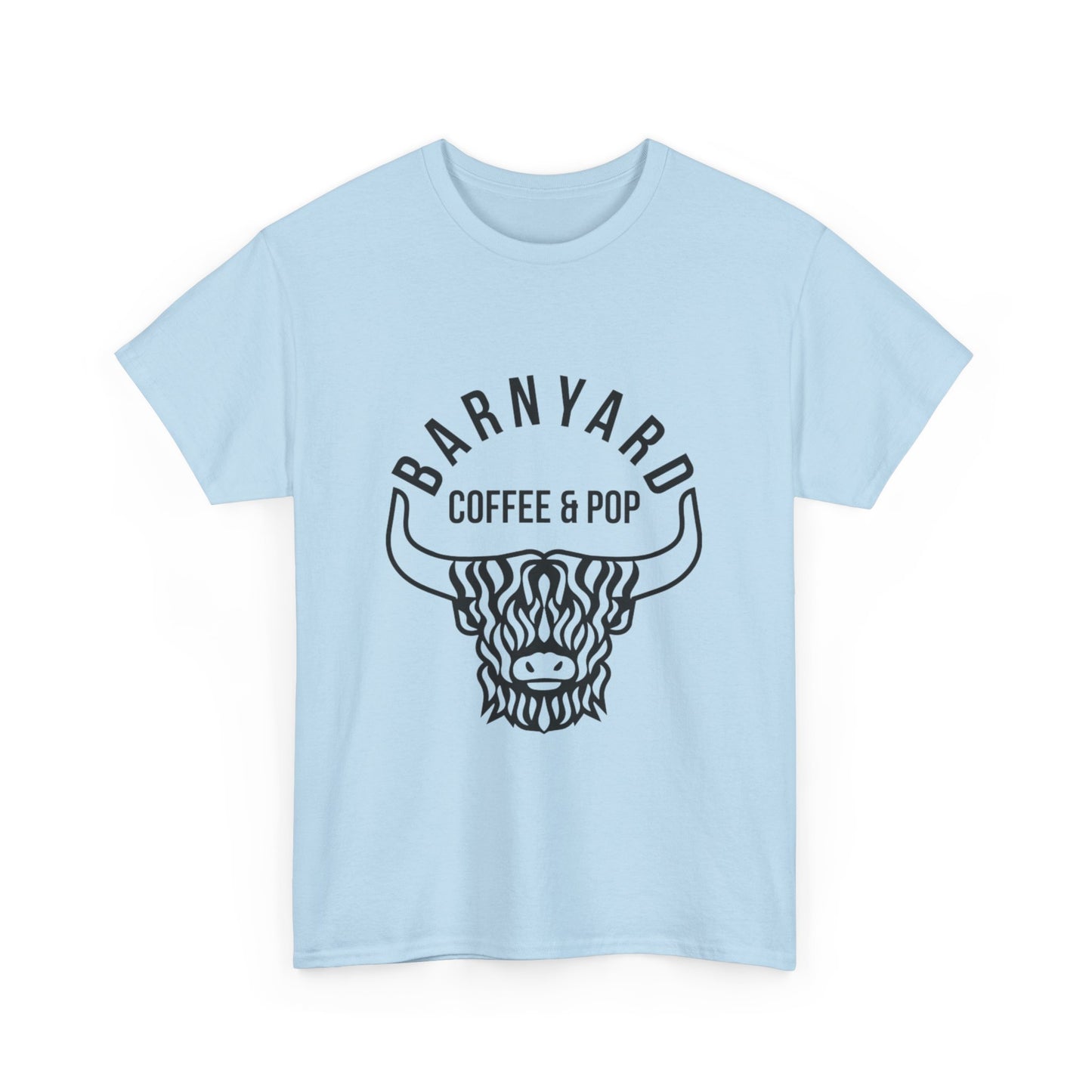 Barnyard Coffee & Pop Unisex Heavy Cotton Tee - Fun & Casual Graphic Tee for Coffee Lovers
