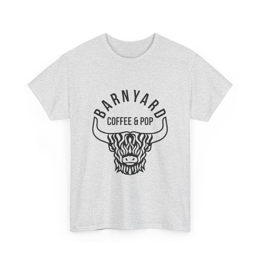 Barnyard Coffee & Pop Unisex Heavy Cotton Tee - Fun & Casual Graphic Tee for Coffee Lovers