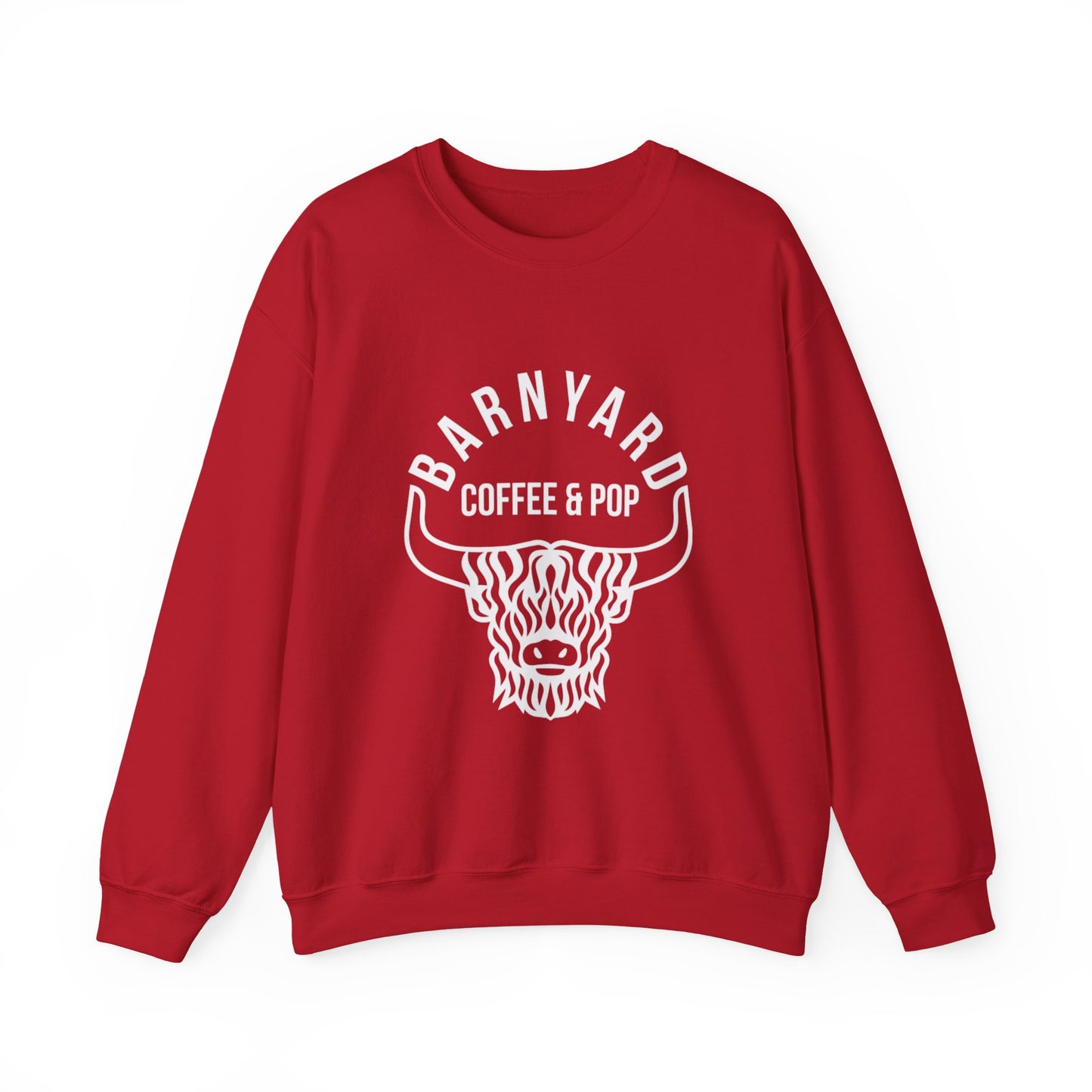 Barnyard Coffee & Pop Crewneck Sweatshirt, Unisex Sweater, Cozy Gift, Farmhouse Style, Casual Wear, Perfect for Fall