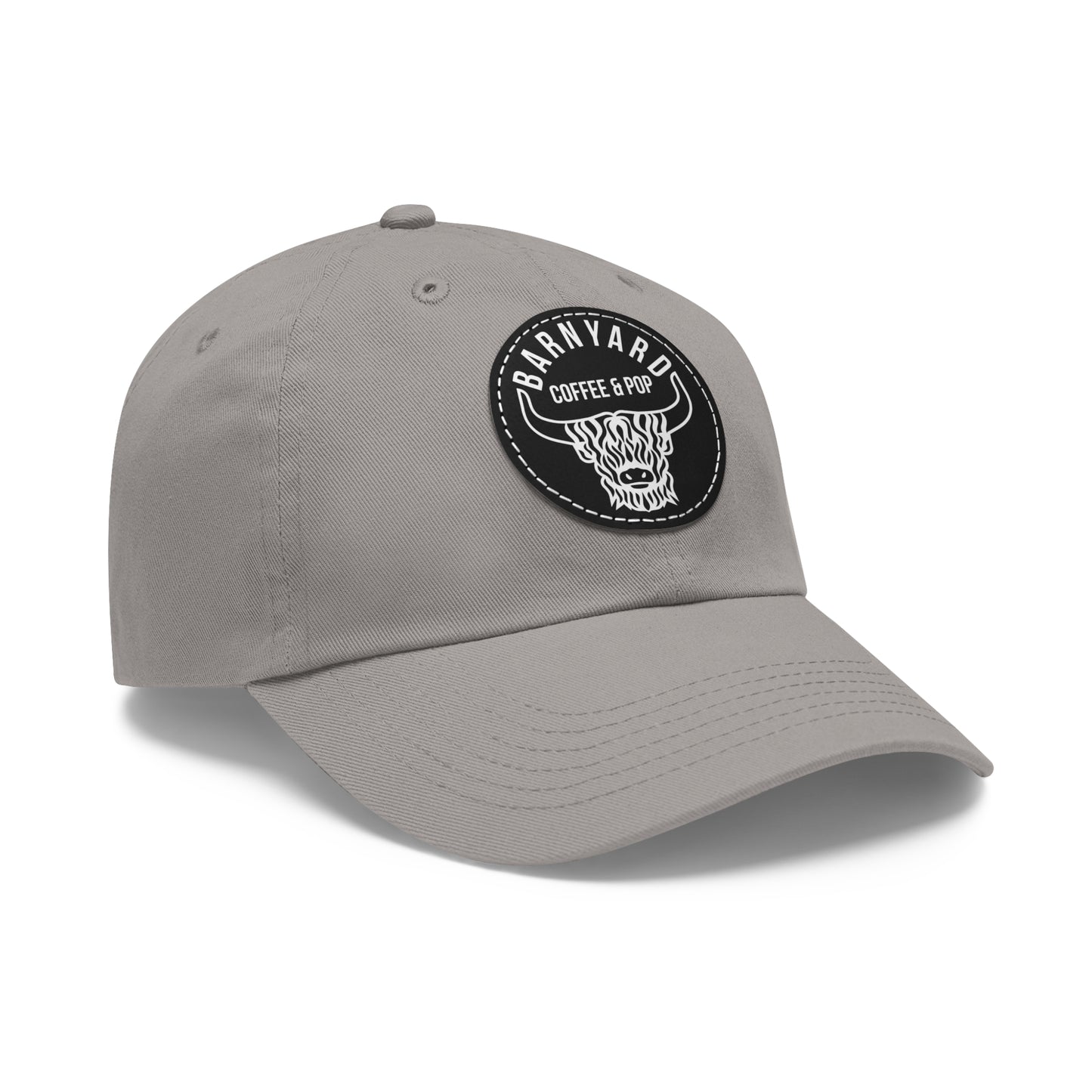 Stylish Dad Hat with Round Leather Patch - Perfect Gift for Coffee Lovers