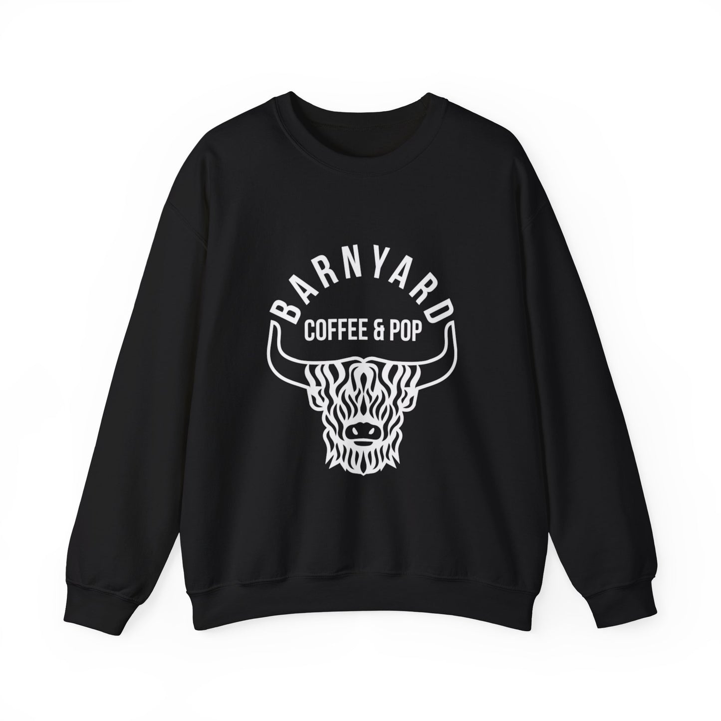 Barnyard Coffee & Pop Crewneck Sweatshirt, Unisex Sweater, Cozy Gift, Farmhouse Style, Casual Wear, Perfect for Fall